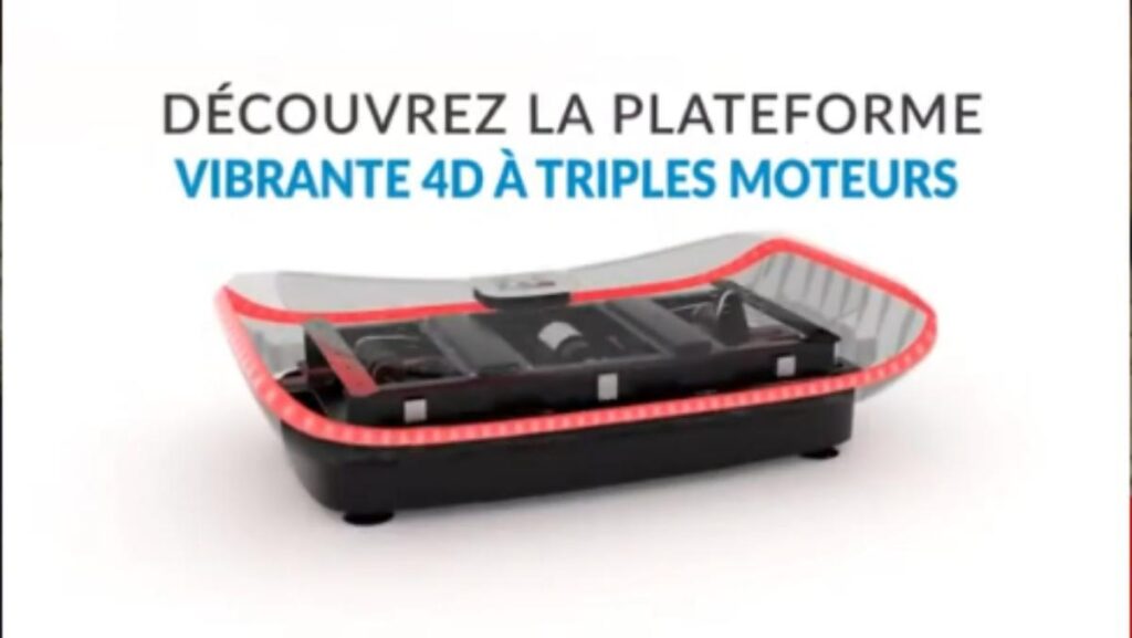 schéma explicatif d'une plateforme vibrante 4D à triple moteurs